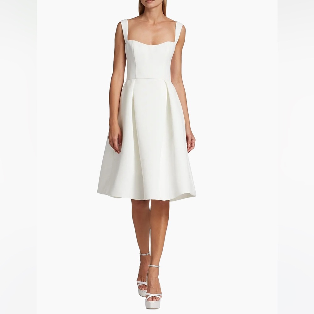Amsale Faille Knee-Length Bridal Dress NWT Size 0